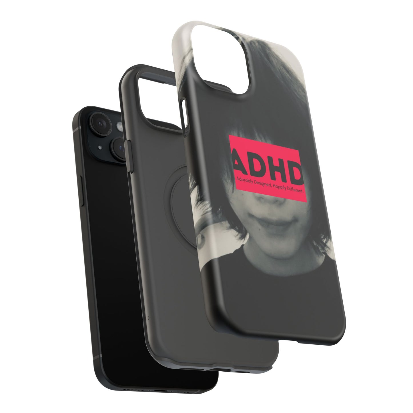 Impact resistant phone case strong enough for ADHD (Over-Focus Pink)