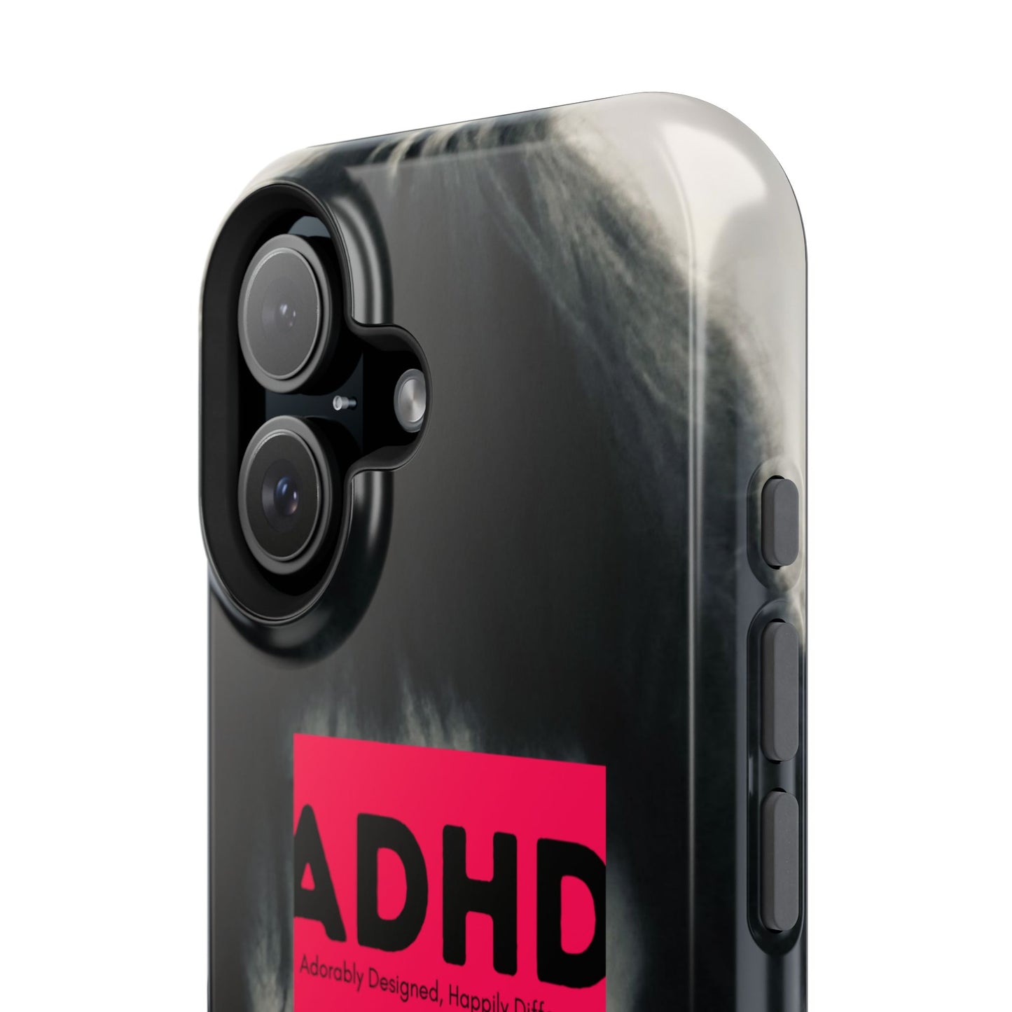 Impact resistant phone case strong enough for ADHD (Over-Focus Pink)