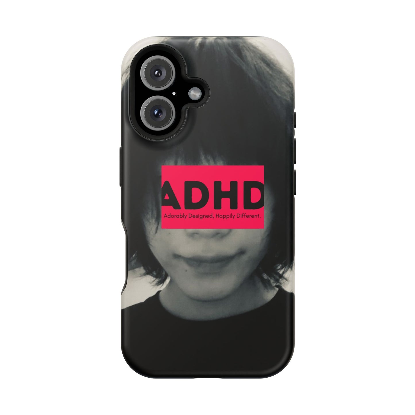 Impact resistant phone case strong enough for ADHD (Over-Focus Pink)