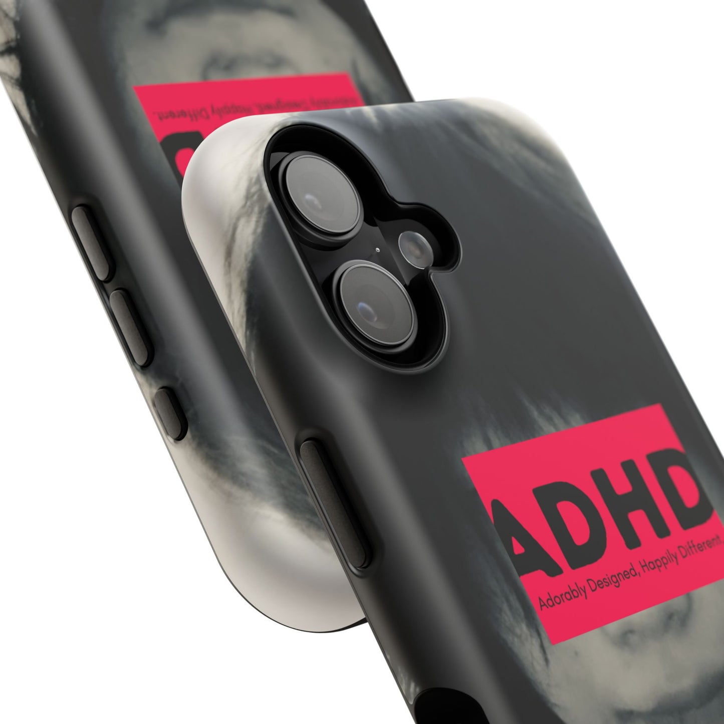 Impact resistant phone case strong enough for ADHD (Over-Focus Pink)