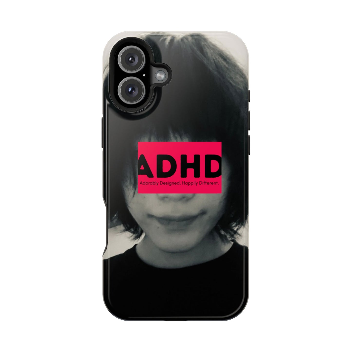 Impact resistant phone case strong enough for ADHD (Over-Focus Pink)