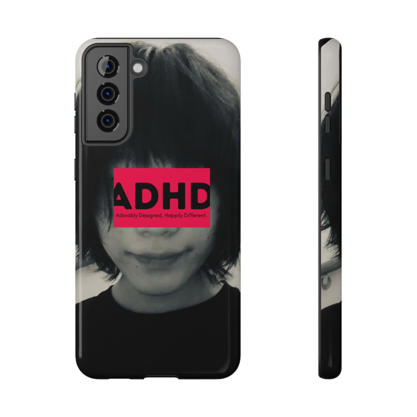 Impact resistant phone case strong enough for ADHD (Over-Focus Pink)