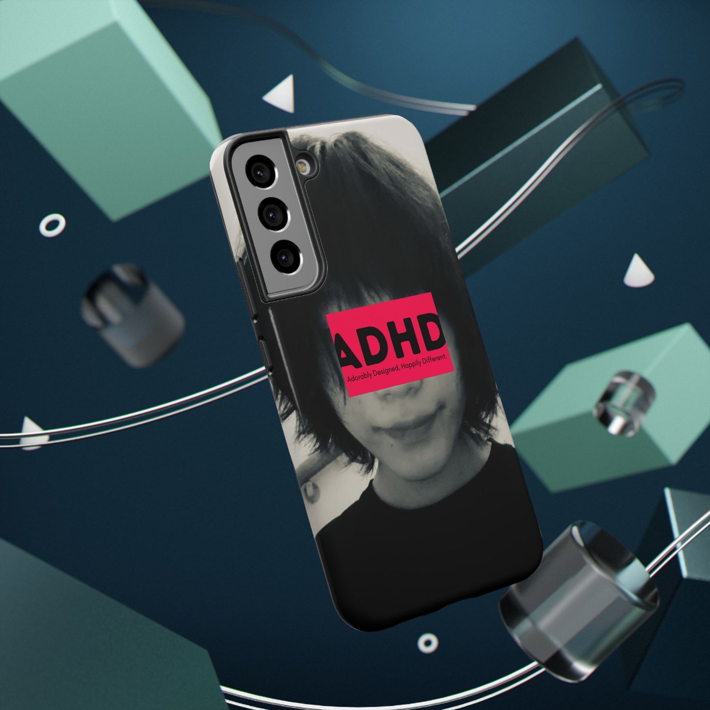 Impact resistant phone case strong enough for ADHD (Over-Focus Pink)