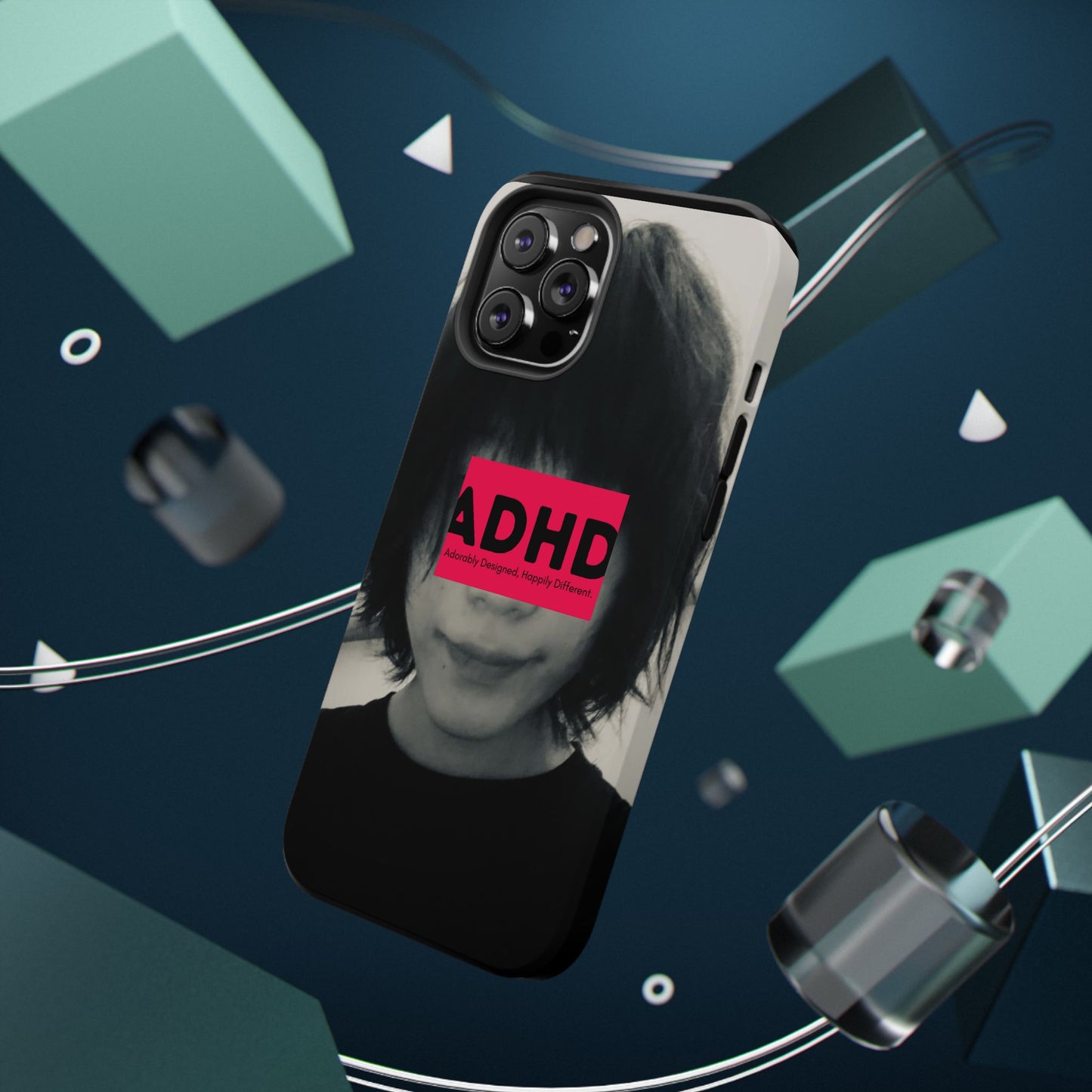 Impact resistant phone case strong enough for ADHD (Over-Focus Pink)