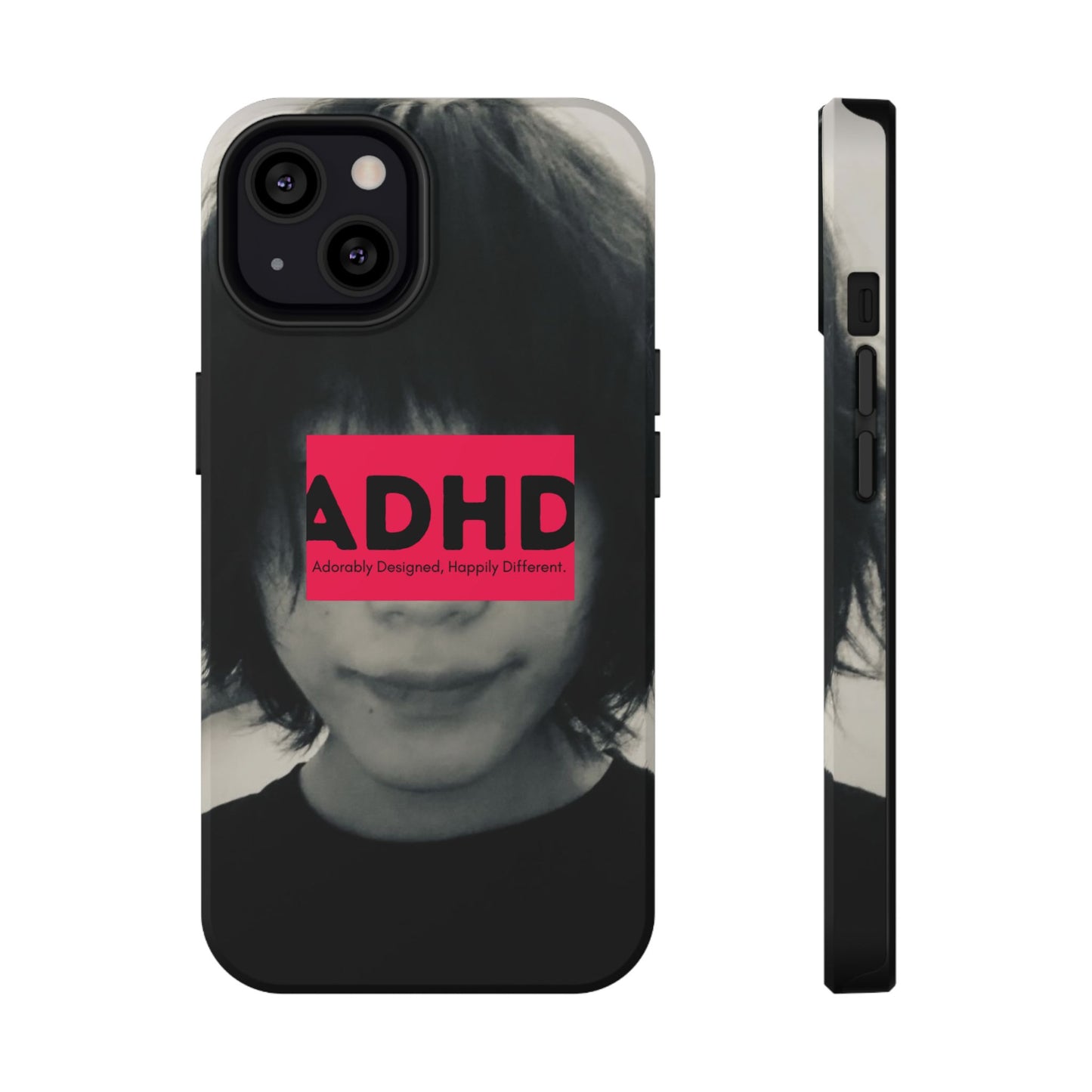 Impact resistant phone case strong enough for ADHD (Over-Focus Pink)