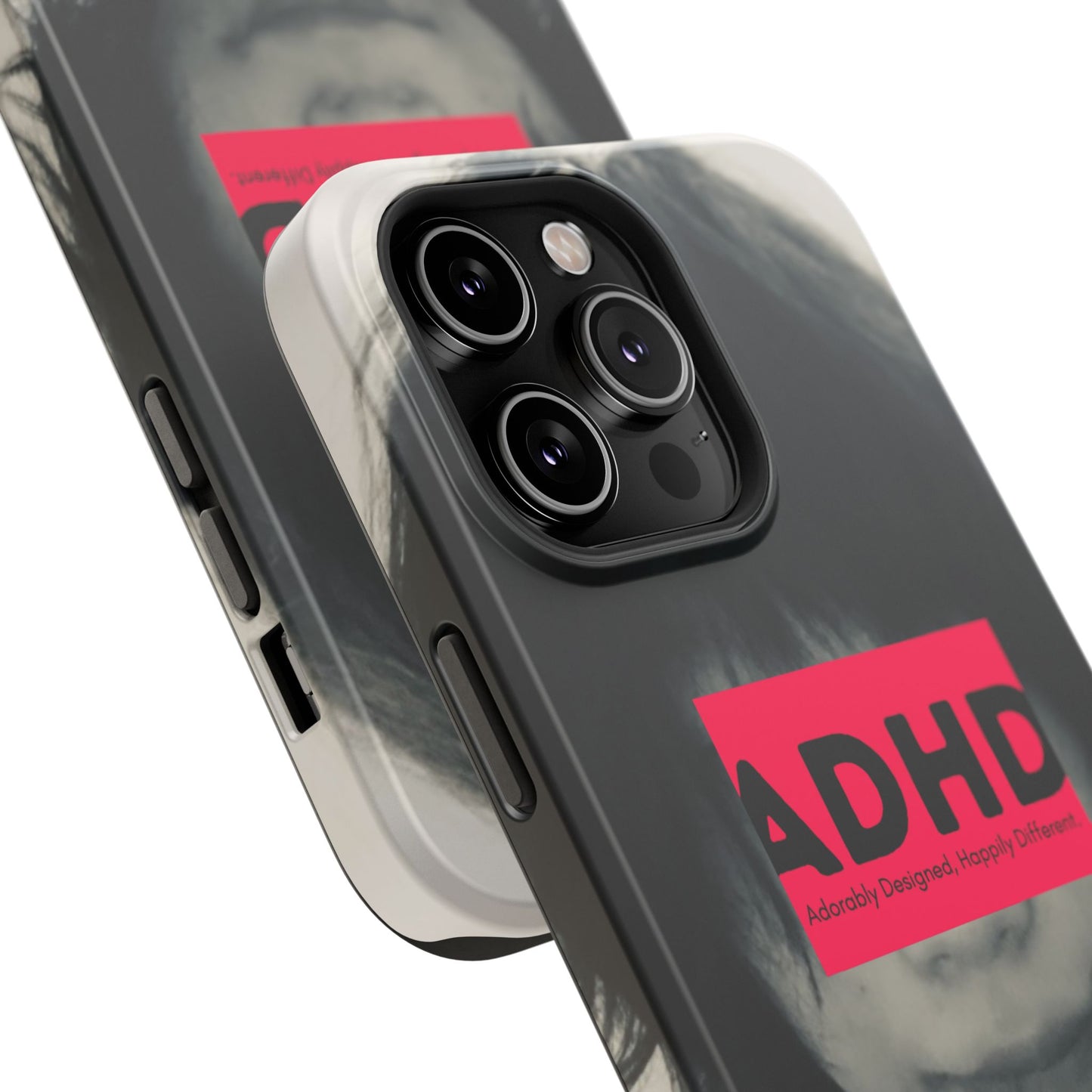 Impact resistant phone case strong enough for ADHD (Over-Focus Pink)