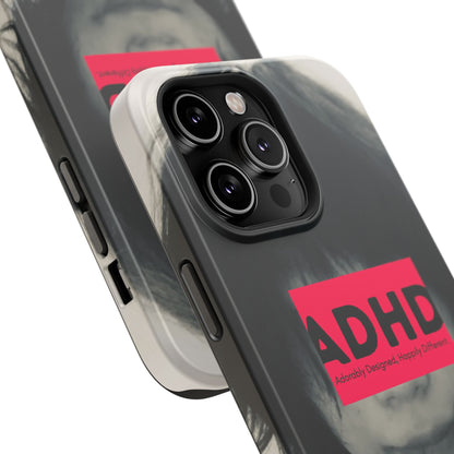 Impact resistant phone case strong enough for ADHD (Over-Focus Pink)