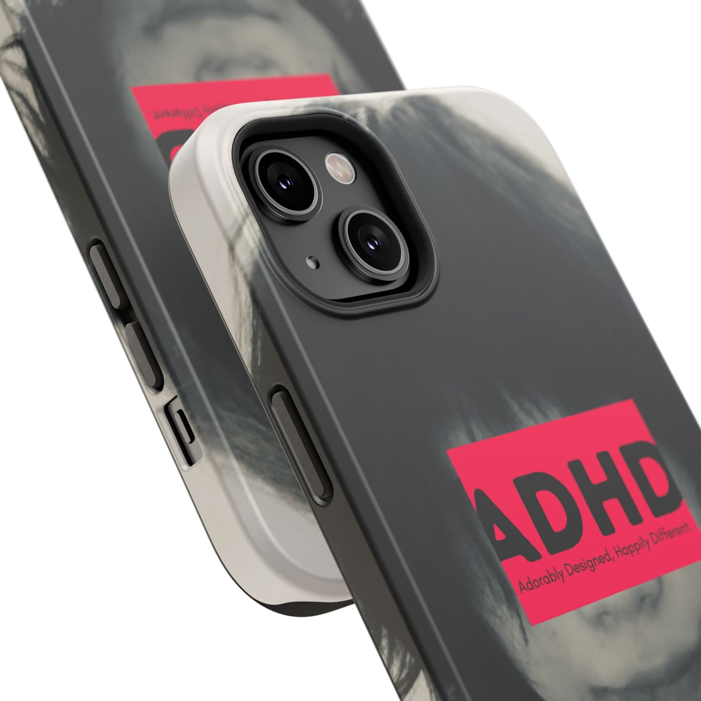 Impact resistant phone case strong enough for ADHD (Over-Focus Pink)