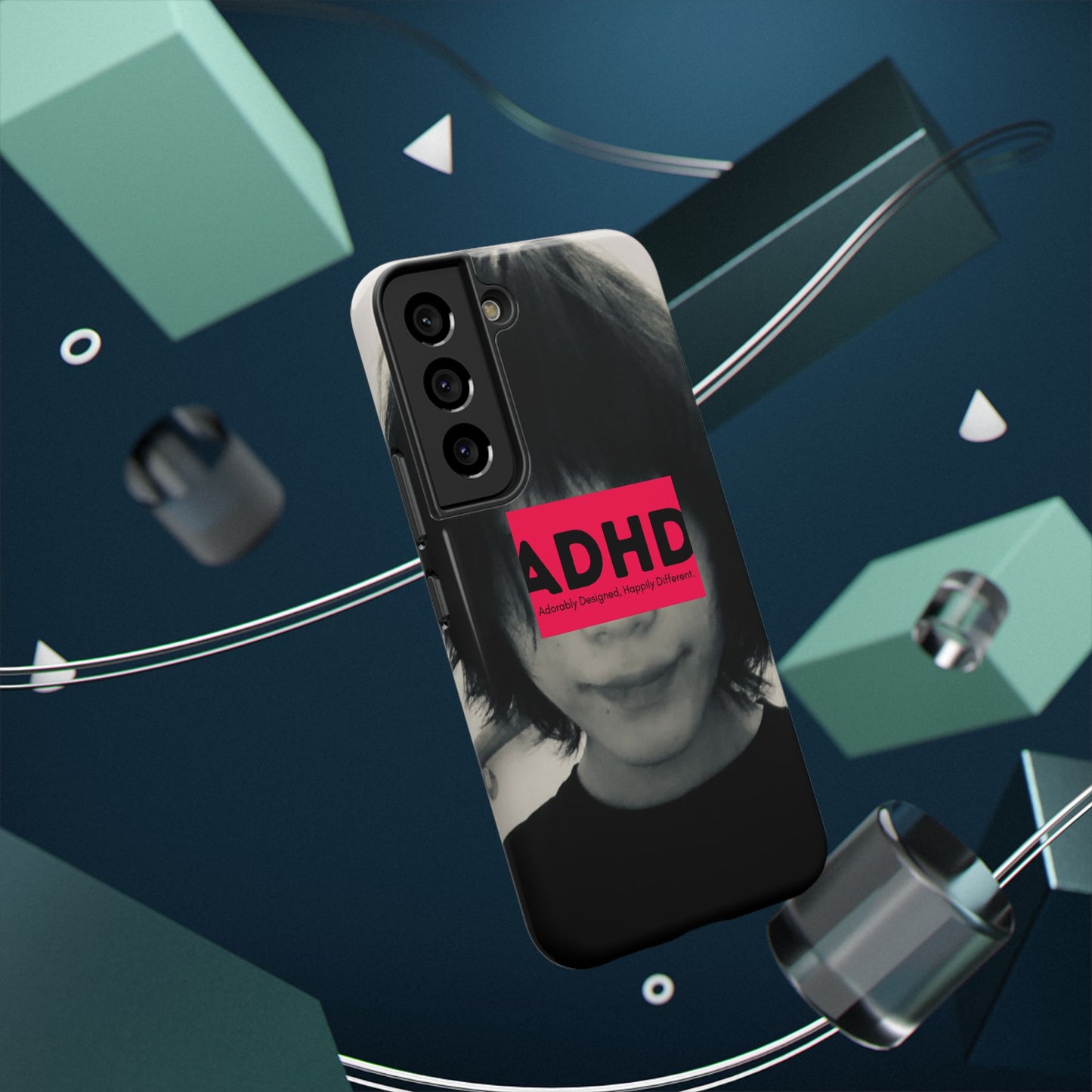 Impact resistant phone case strong enough for ADHD (Over-Focus Pink)