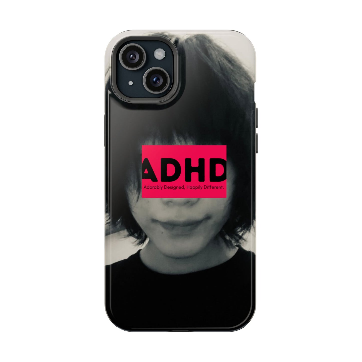 Impact resistant phone case strong enough for ADHD (Over-Focus Pink)