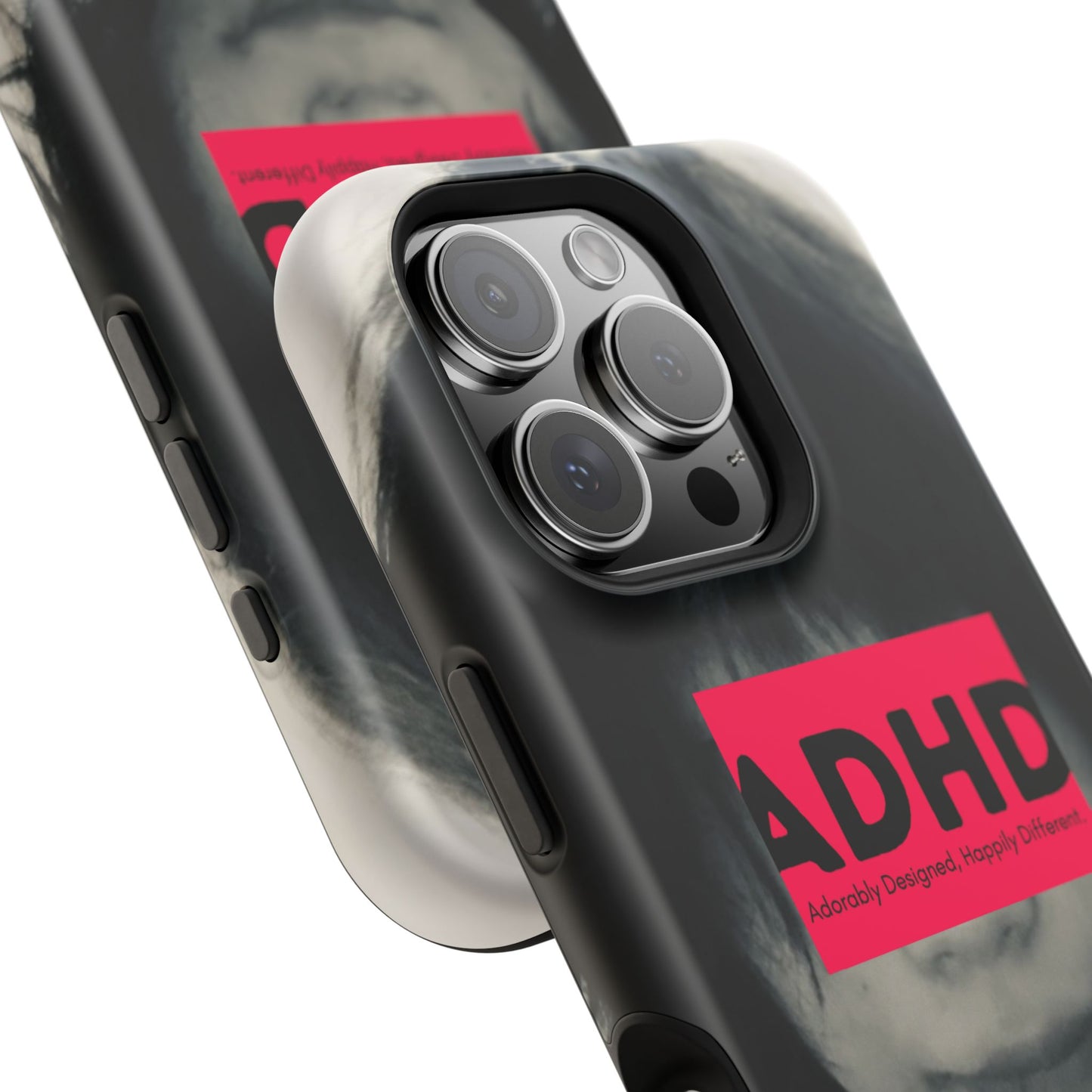 Impact resistant phone case strong enough for ADHD (Over-Focus Pink)