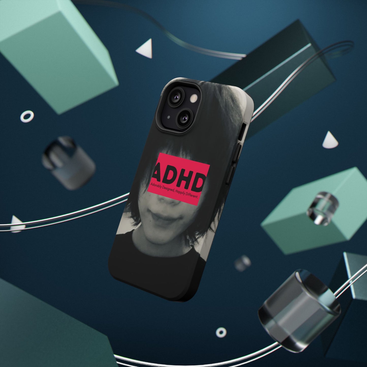 Impact resistant phone case strong enough for ADHD (Over-Focus Pink)