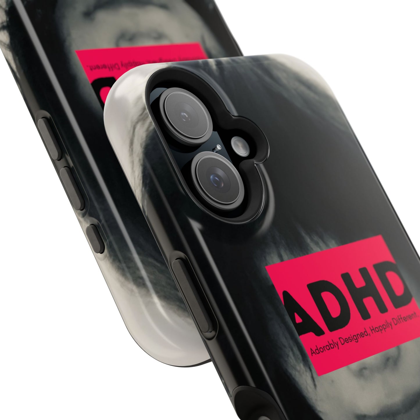 Impact resistant phone case strong enough for ADHD (Over-Focus Pink)