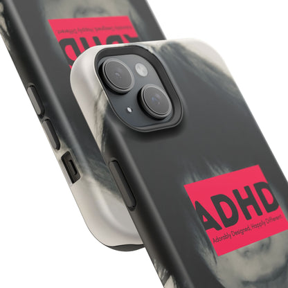 Impact resistant phone case strong enough for ADHD (Over-Focus Pink)
