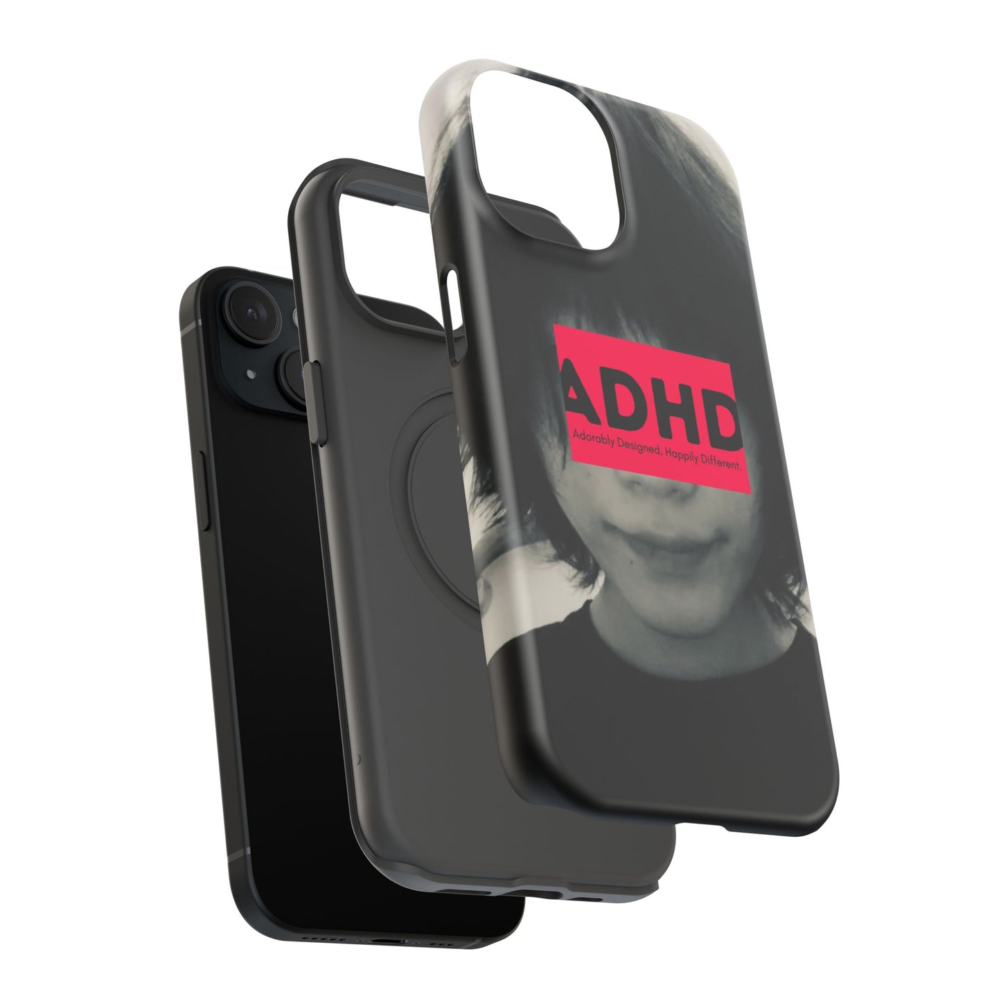 Impact resistant phone case strong enough for ADHD (Over-Focus Pink)