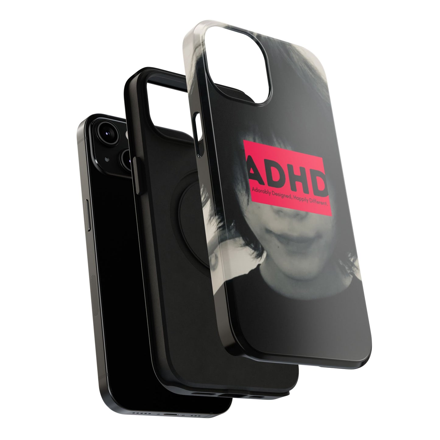 Impact resistant phone case strong enough for ADHD (Over-Focus Pink)