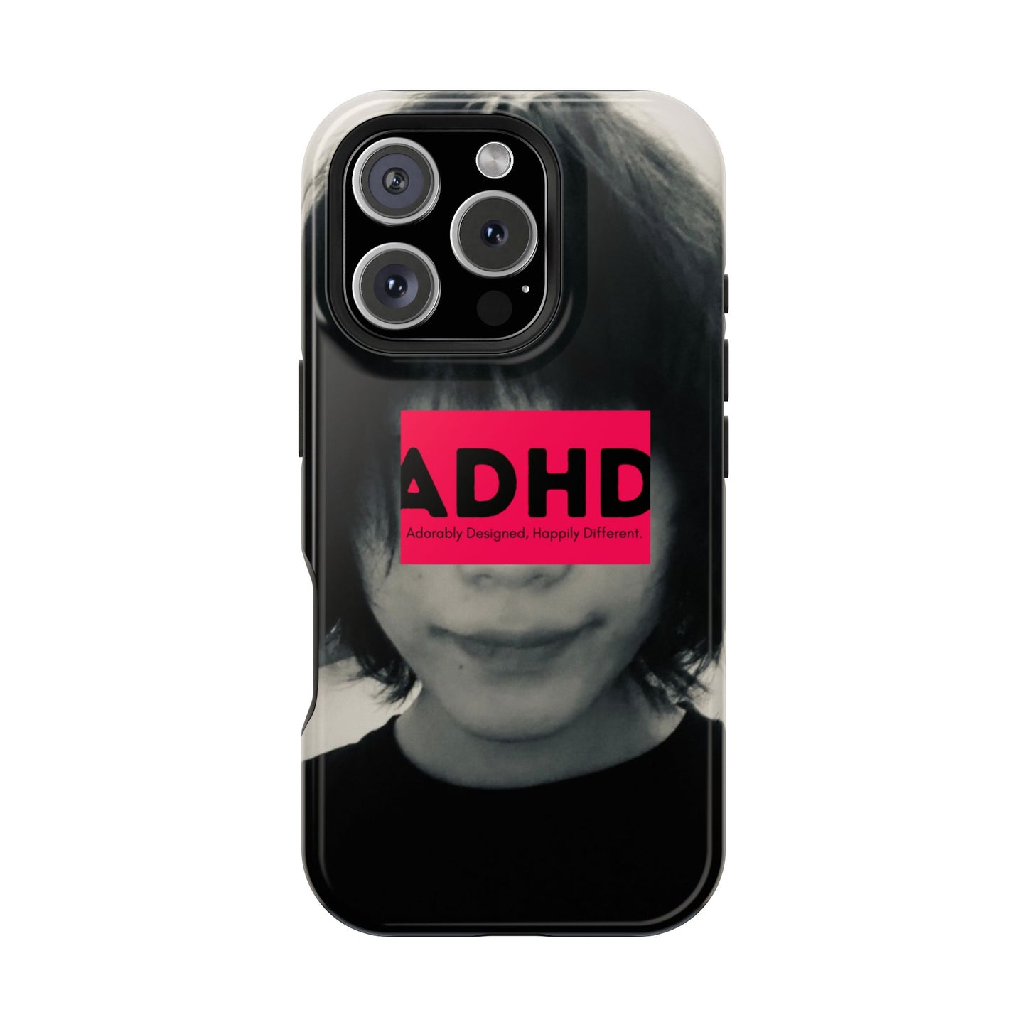 Impact resistant phone case strong enough for ADHD (Over-Focus Pink)
