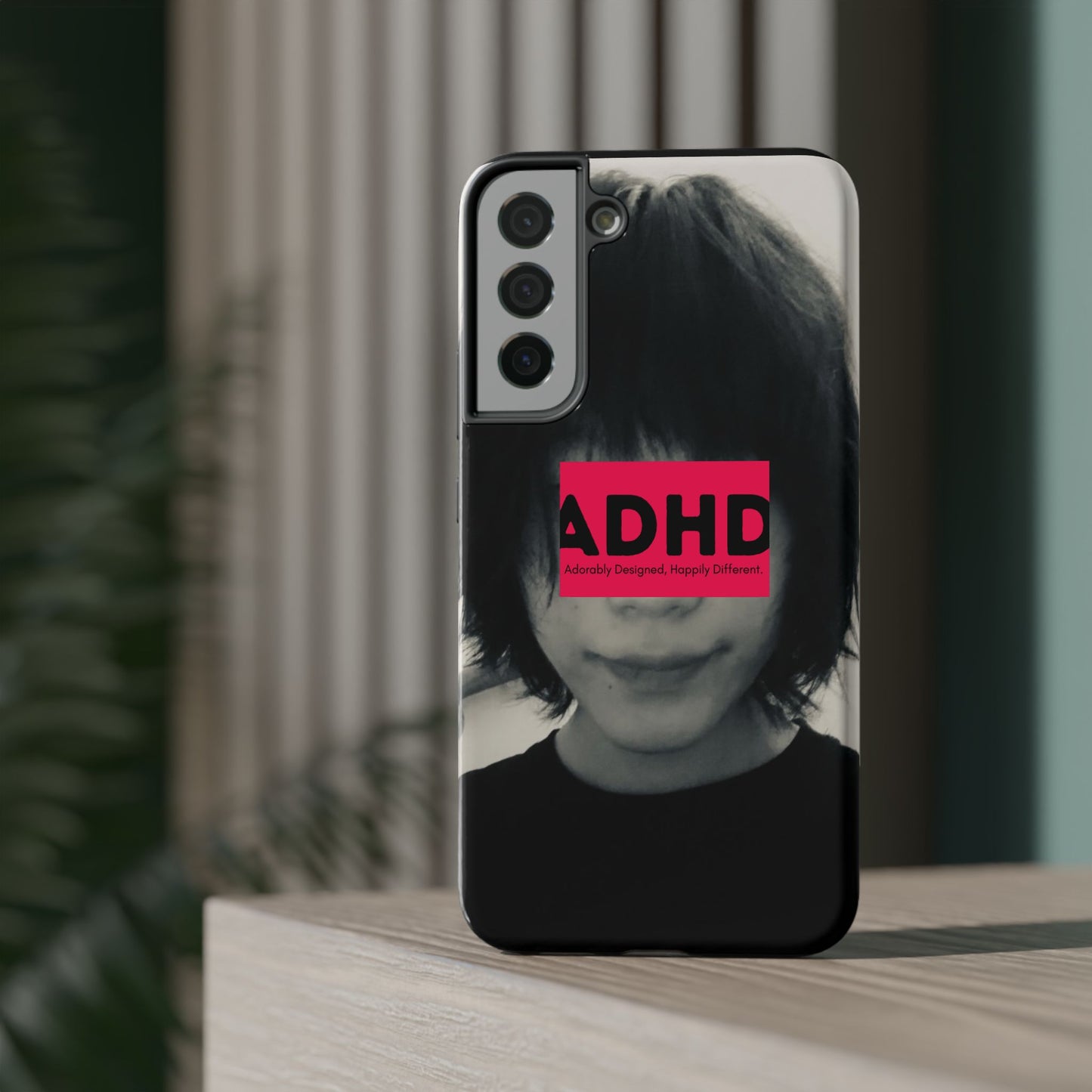 Impact resistant phone case strong enough for ADHD (Over-Focus Pink)