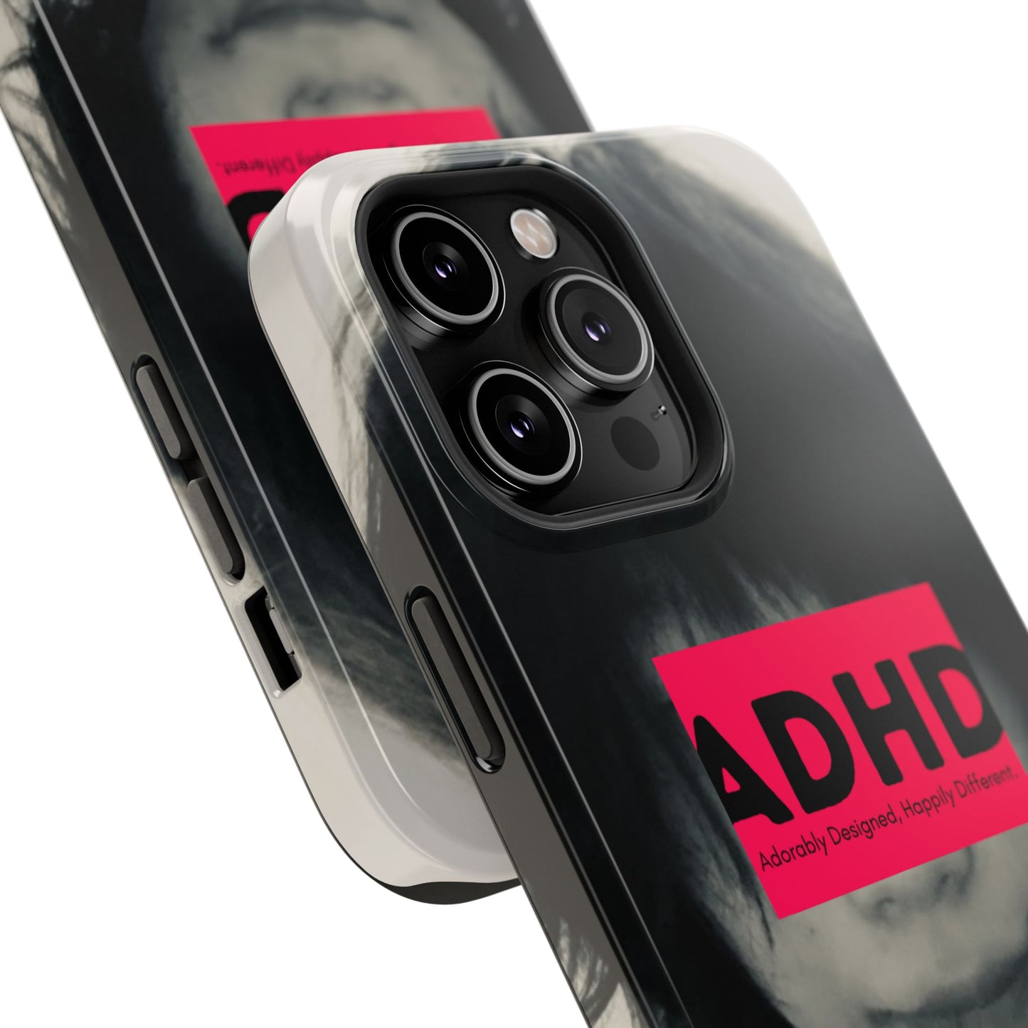 Impact resistant phone case strong enough for ADHD (Over-Focus Pink)