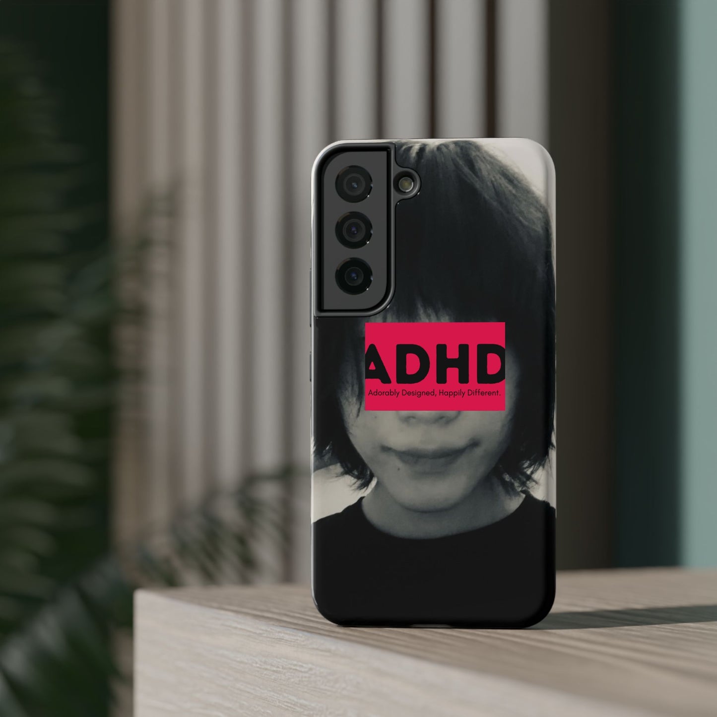 Impact resistant phone case strong enough for ADHD (Over-Focus Pink)