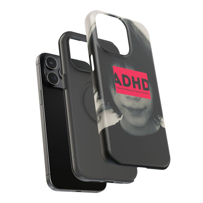 Impact resistant phone case strong enough for ADHD (Over-Focus Pink)