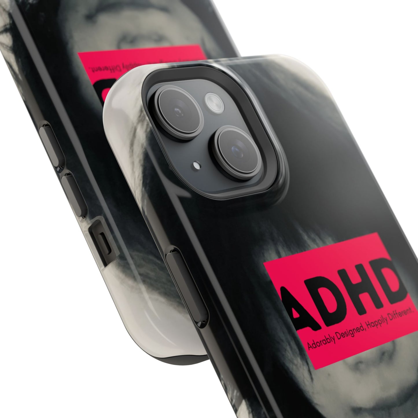 Impact resistant phone case strong enough for ADHD (Over-Focus Pink)