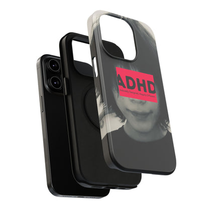 Impact resistant phone case strong enough for ADHD (Over-Focus Pink)