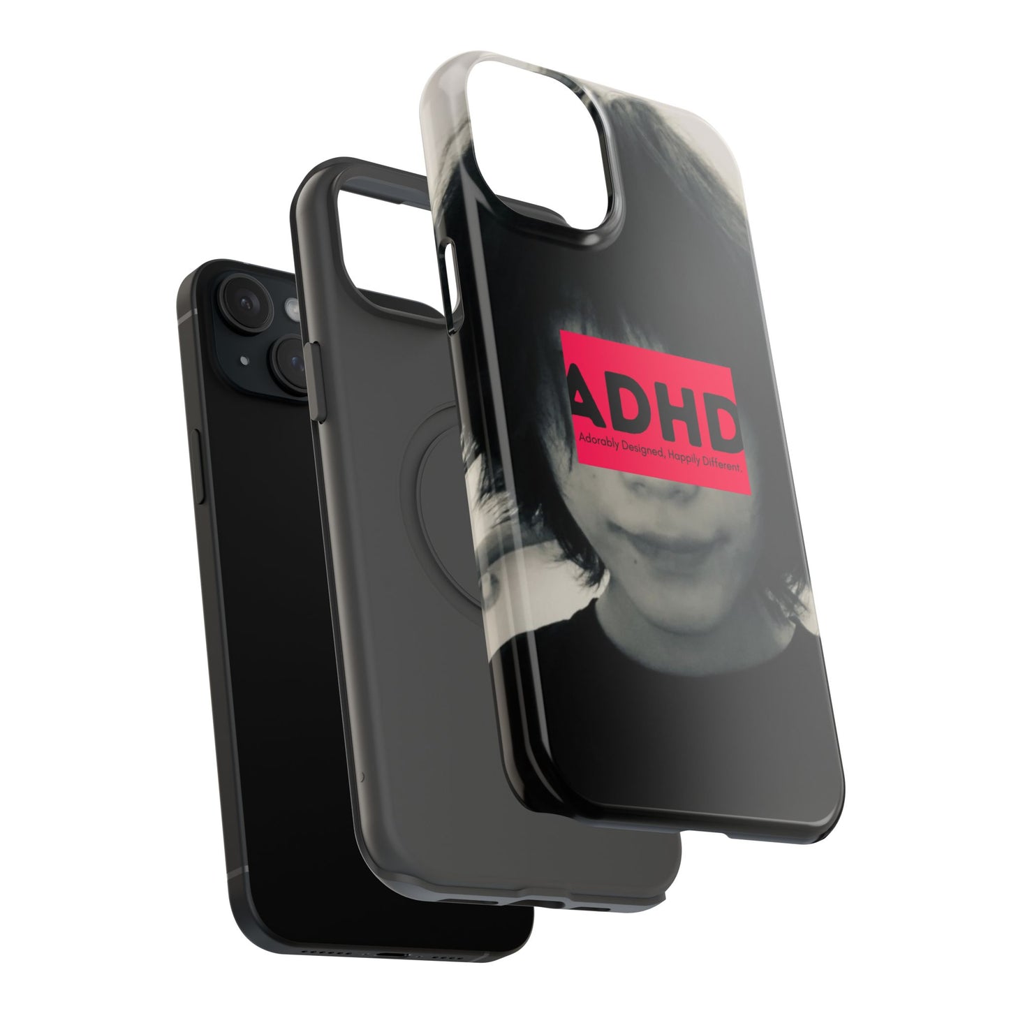 Impact resistant phone case strong enough for ADHD (Over-Focus Pink)