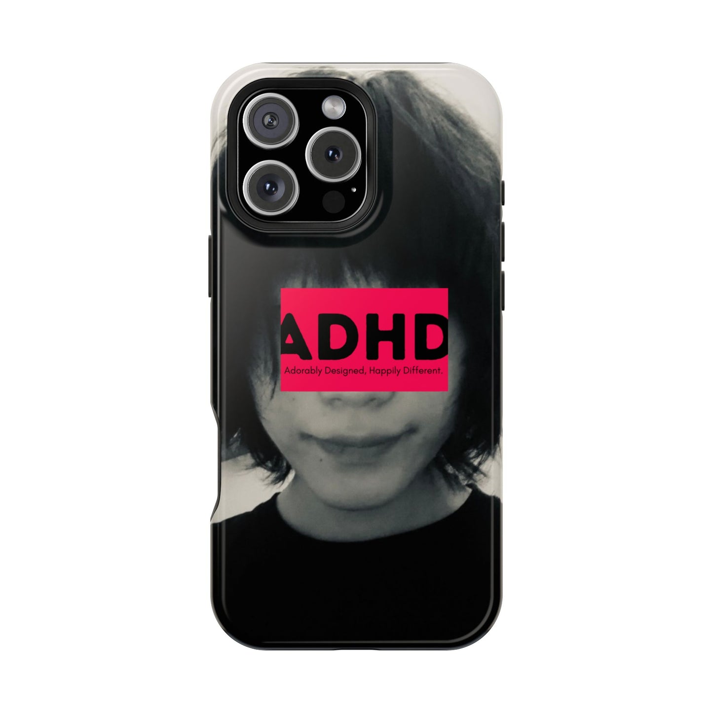 Impact resistant phone case strong enough for ADHD (Over-Focus Pink)