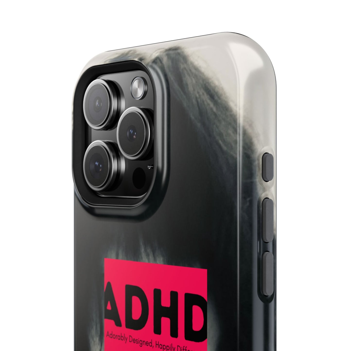 Impact resistant phone case strong enough for ADHD (Over-Focus Pink)