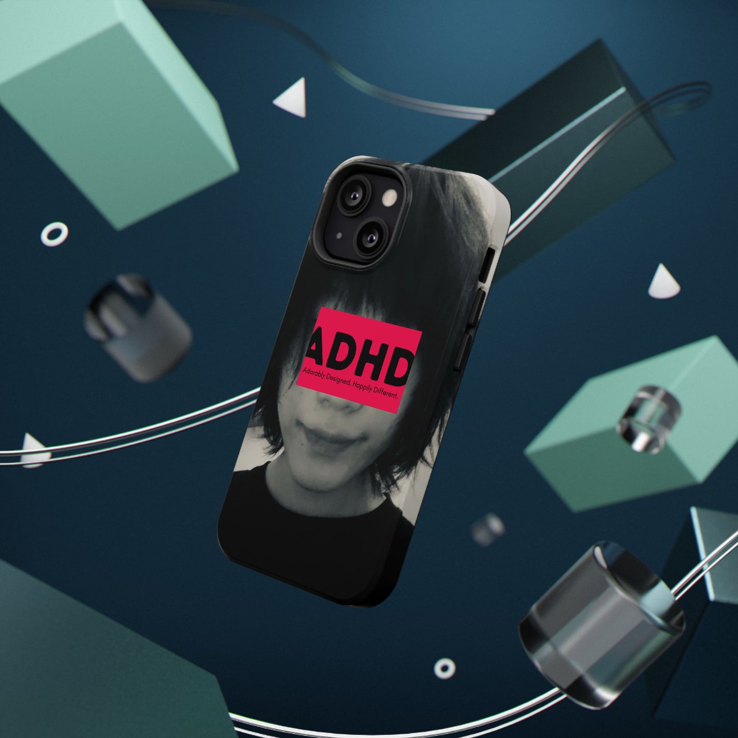 Impact resistant phone case strong enough for ADHD (Over-Focus Pink)