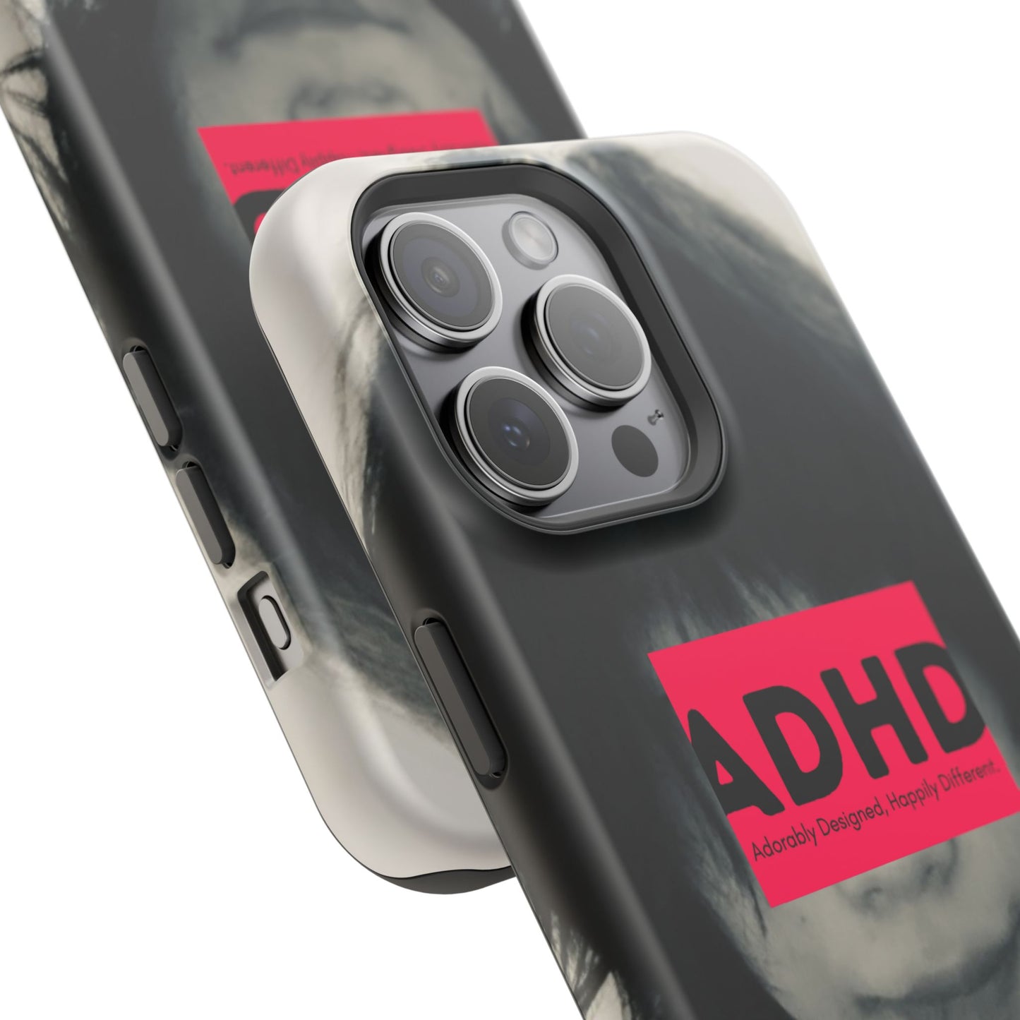 Impact resistant phone case strong enough for ADHD (Over-Focus Pink)