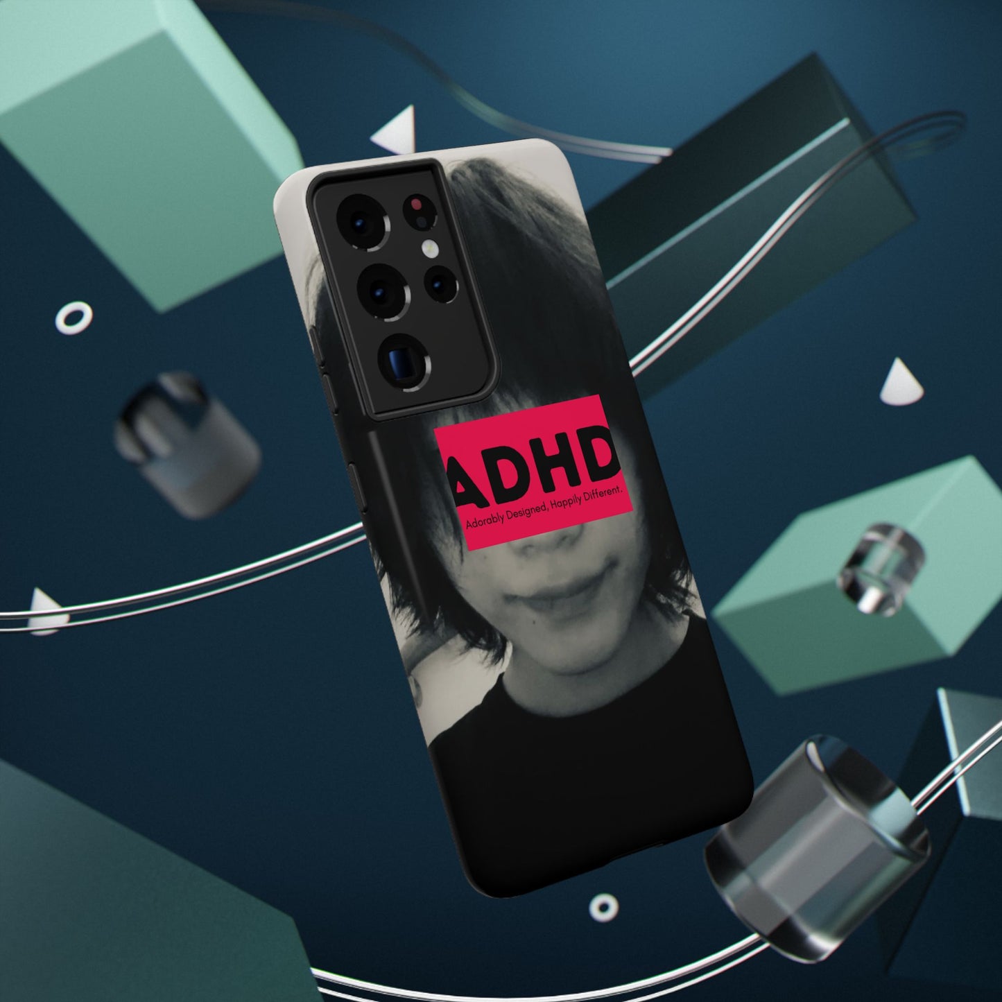 Impact resistant phone case strong enough for ADHD (Over-Focus Pink)