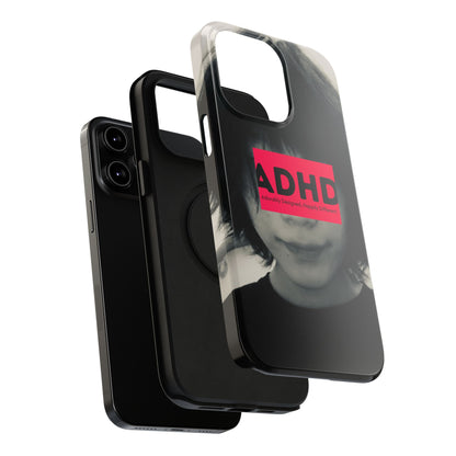 Impact resistant phone case strong enough for ADHD (Over-Focus Pink)
