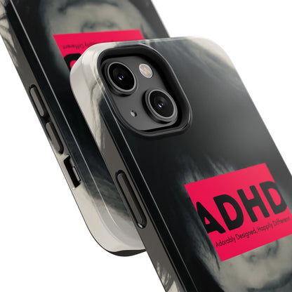 Impact resistant phone case strong enough for ADHD (Over-Focus Pink)