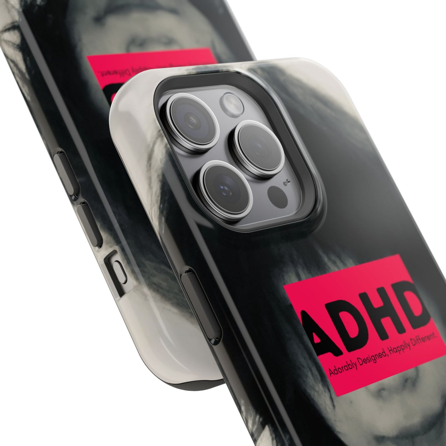 Impact resistant phone case strong enough for ADHD (Over-Focus Pink)