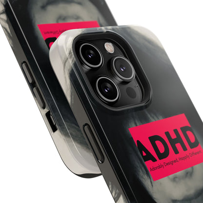 Impact resistant phone case strong enough for ADHD (Over-Focus Pink)