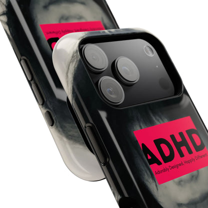 Impact resistant phone case strong enough for ADHD (Over-Focus Pink)