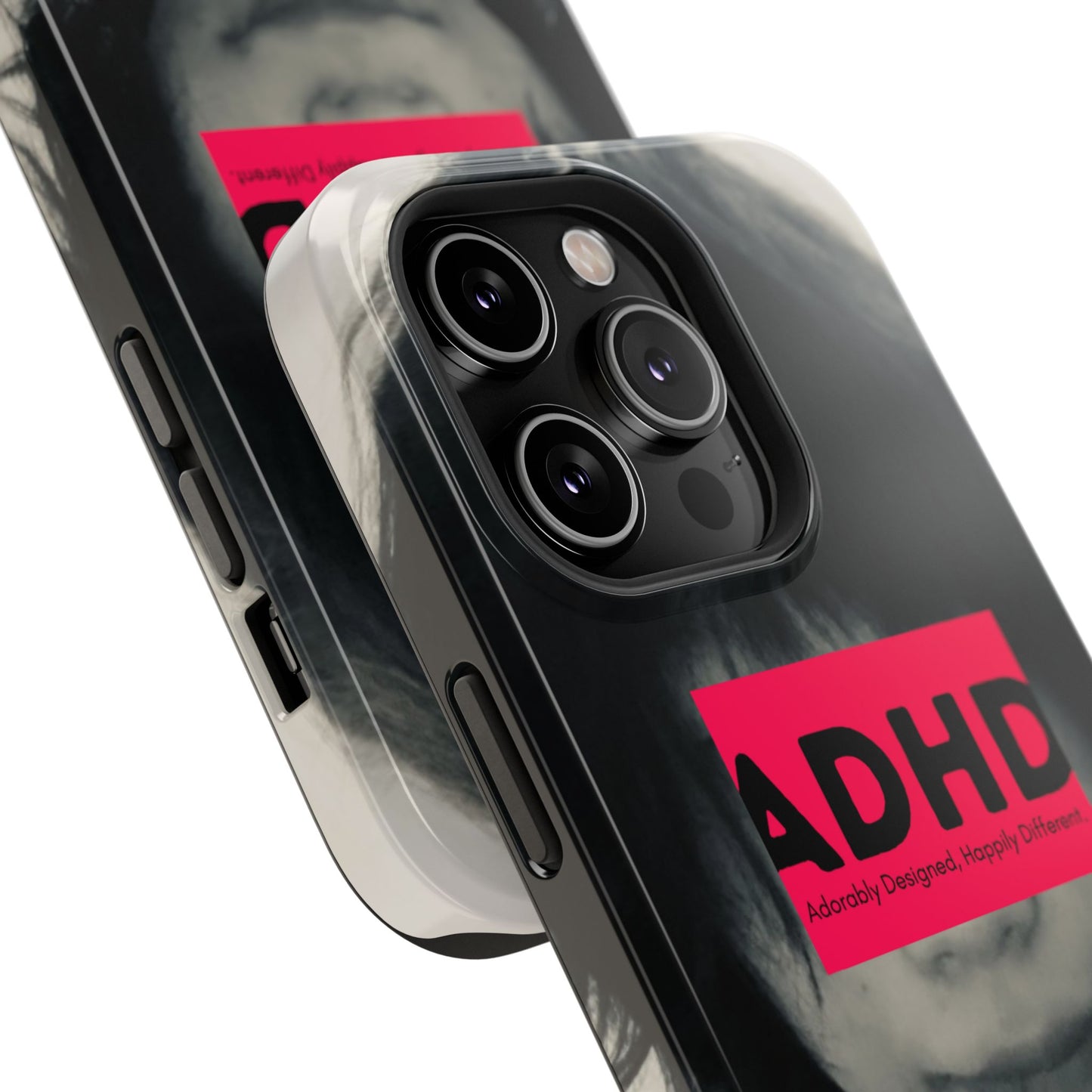 Impact resistant phone case strong enough for ADHD (Over-Focus Pink)