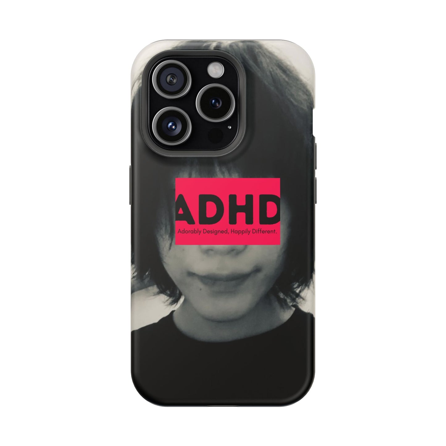 Impact resistant phone case strong enough for ADHD (Over-Focus Pink)