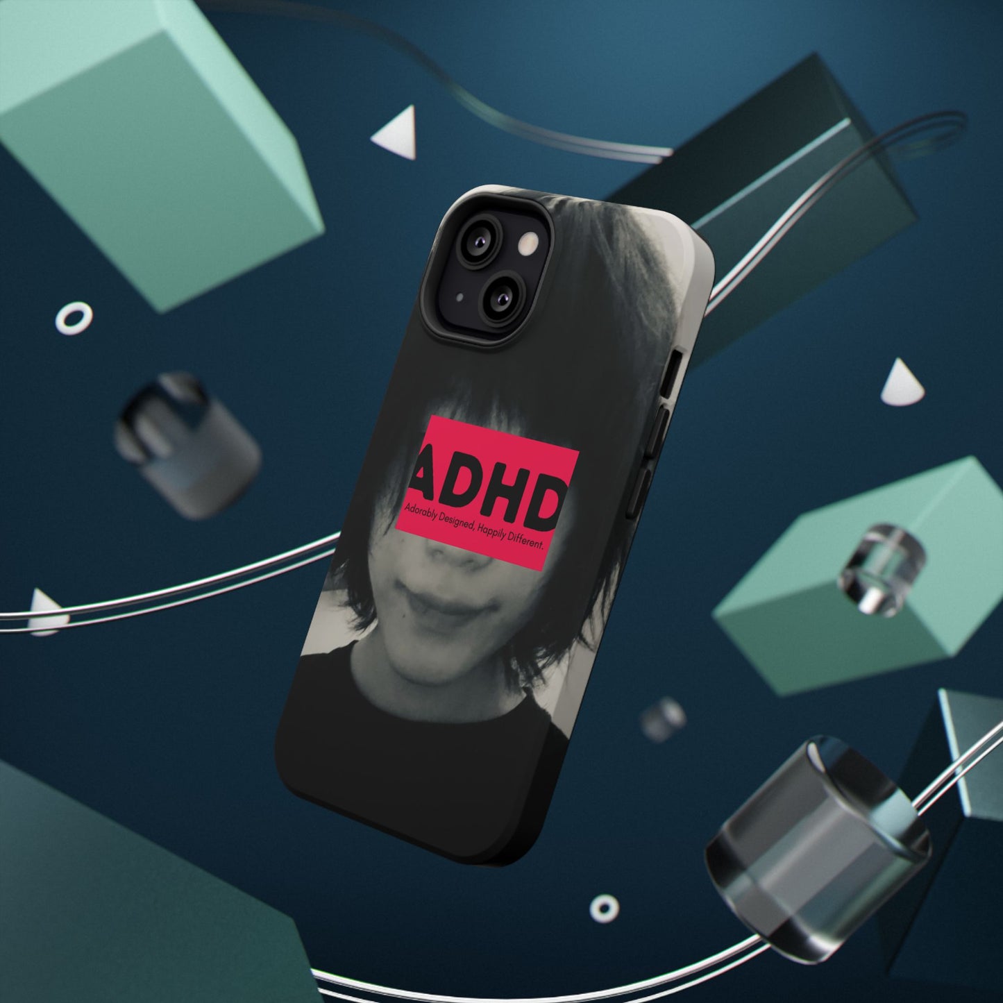 Impact resistant phone case strong enough for ADHD (Over-Focus Pink)