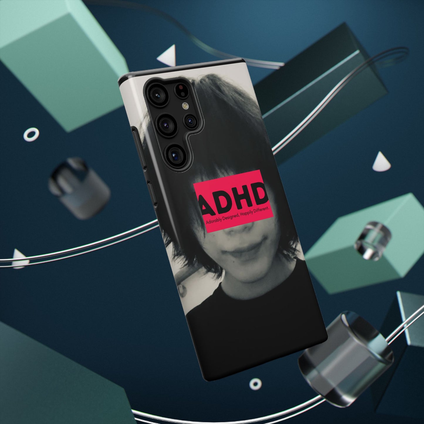 Impact resistant phone case strong enough for ADHD (Over-Focus Pink)