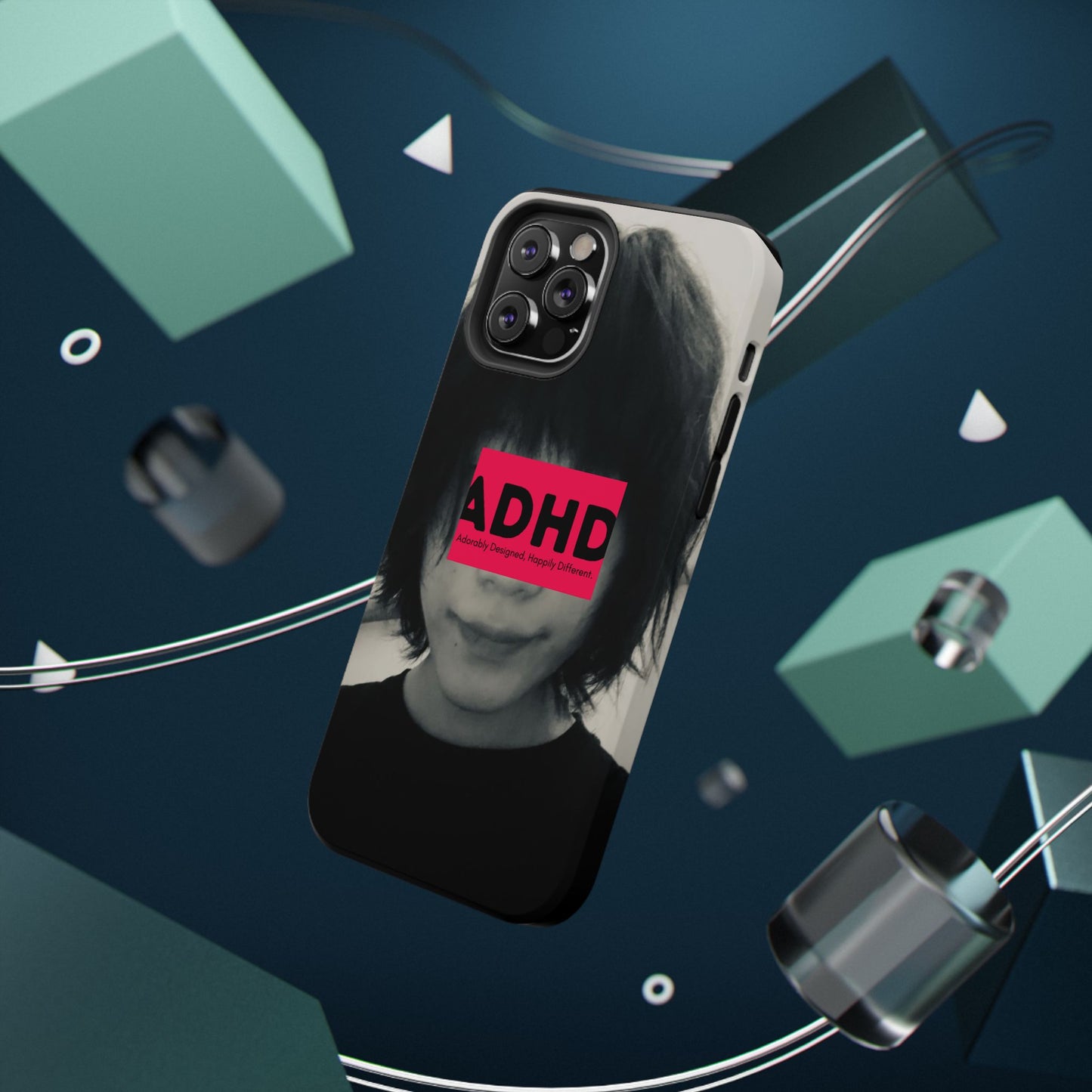 Impact resistant phone case strong enough for ADHD (Over-Focus Pink)