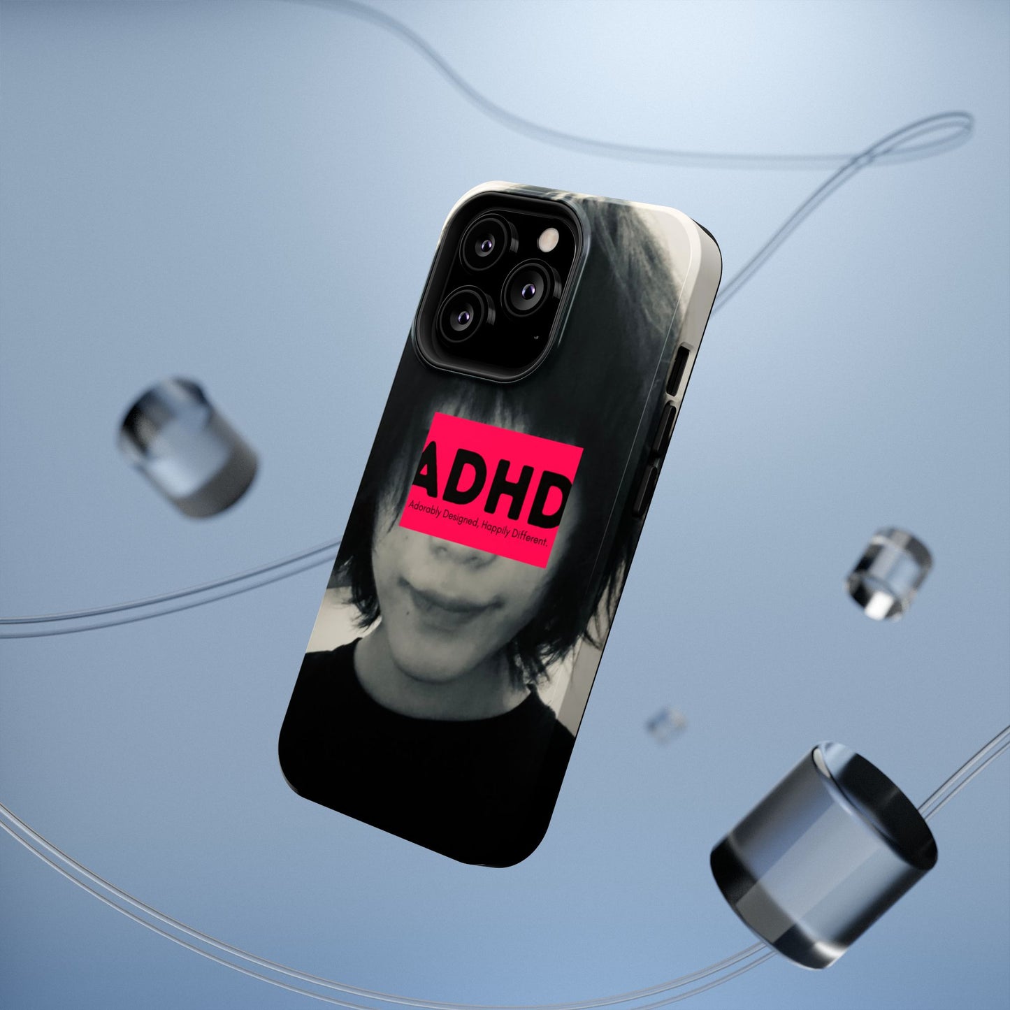 Impact resistant phone case strong enough for ADHD (Over-Focus Pink)