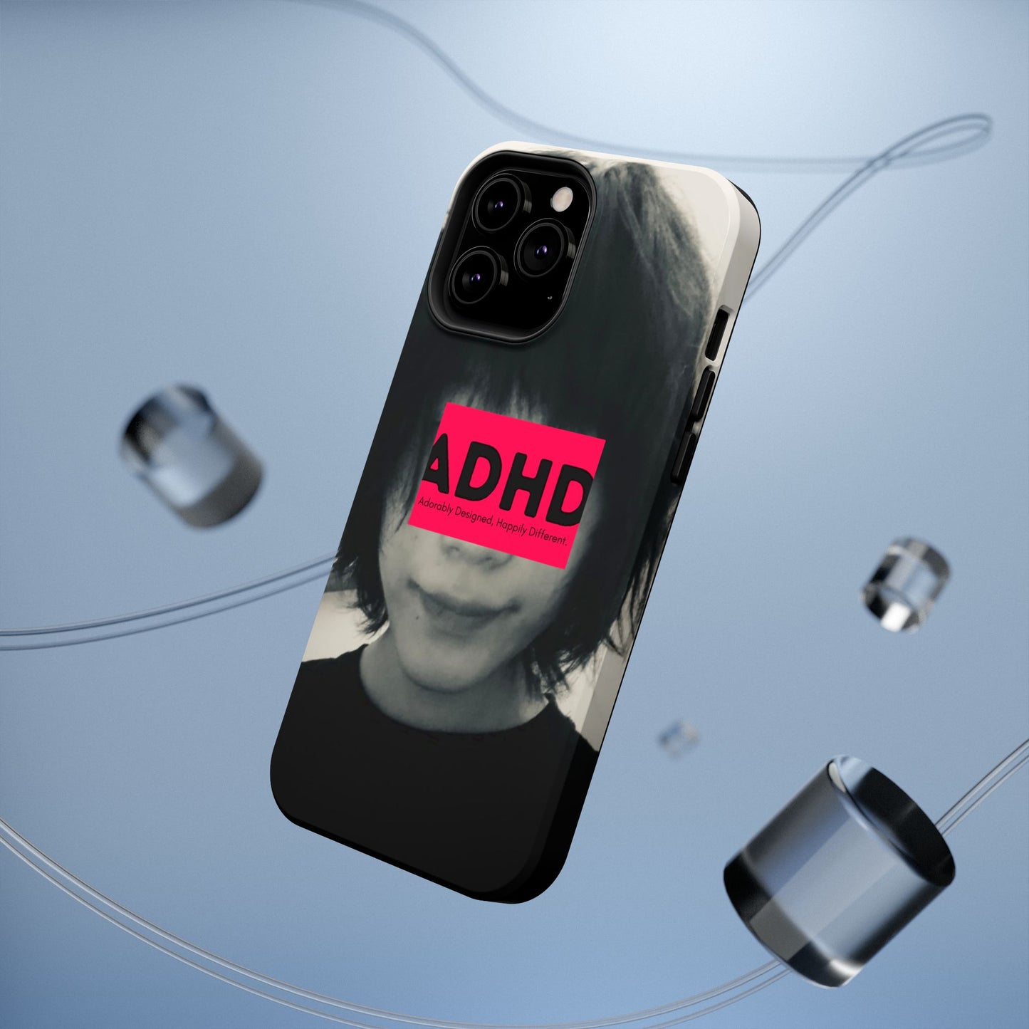 Impact resistant phone case strong enough for ADHD (Over-Focus Pink)