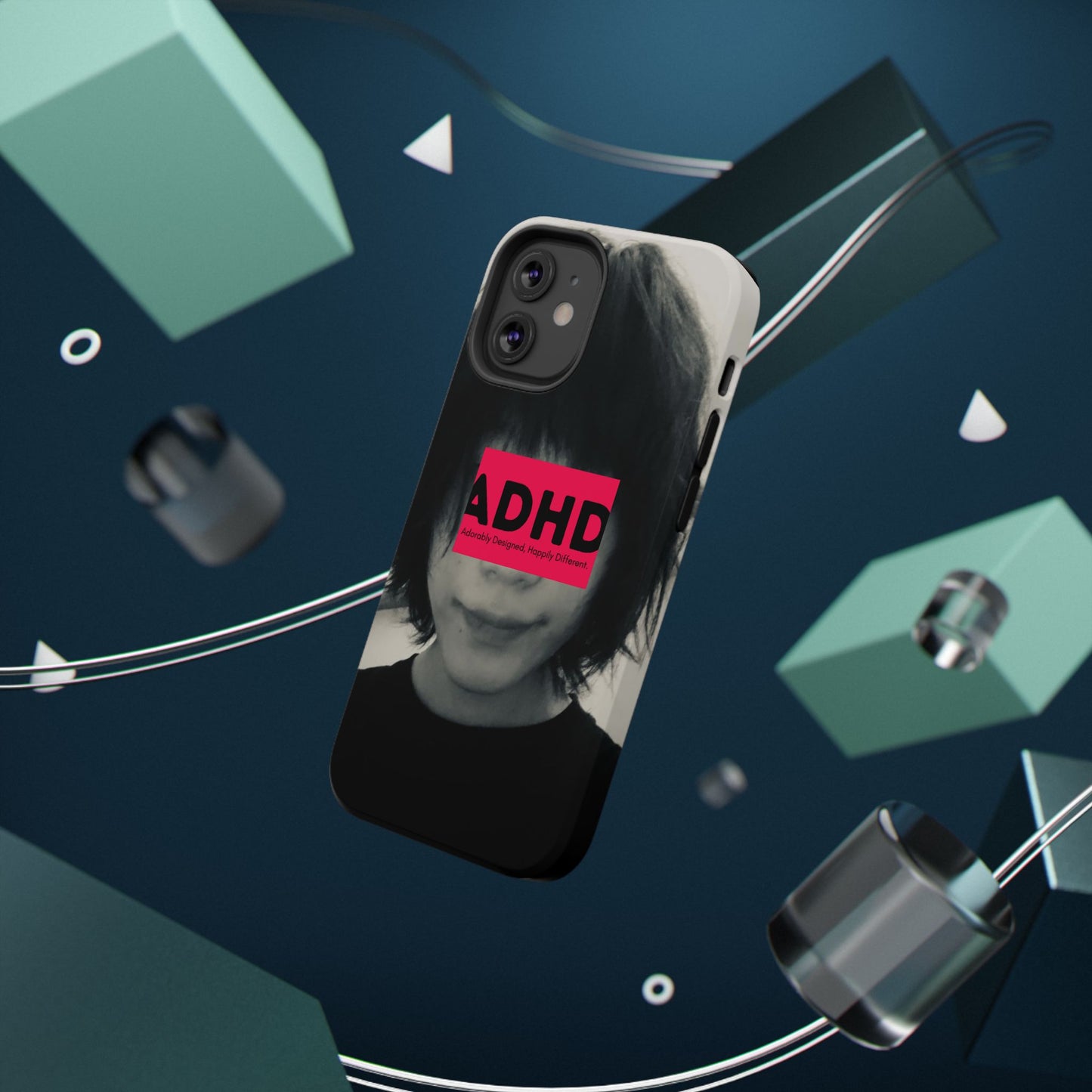 Impact resistant phone case strong enough for ADHD (Over-Focus Pink)