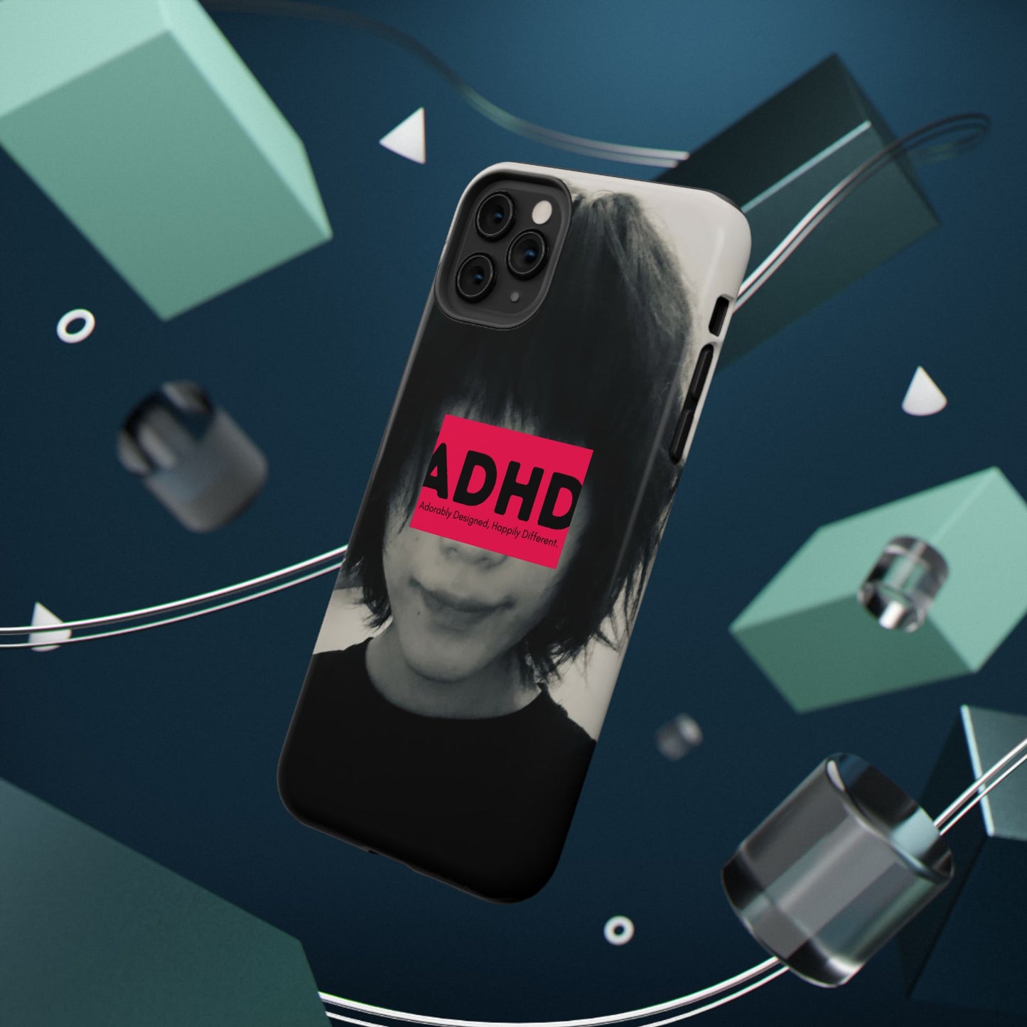 Impact resistant phone case strong enough for ADHD (Over-Focus Pink)