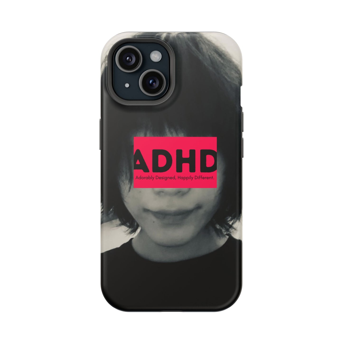 Impact resistant phone case strong enough for ADHD (Over-Focus Pink)