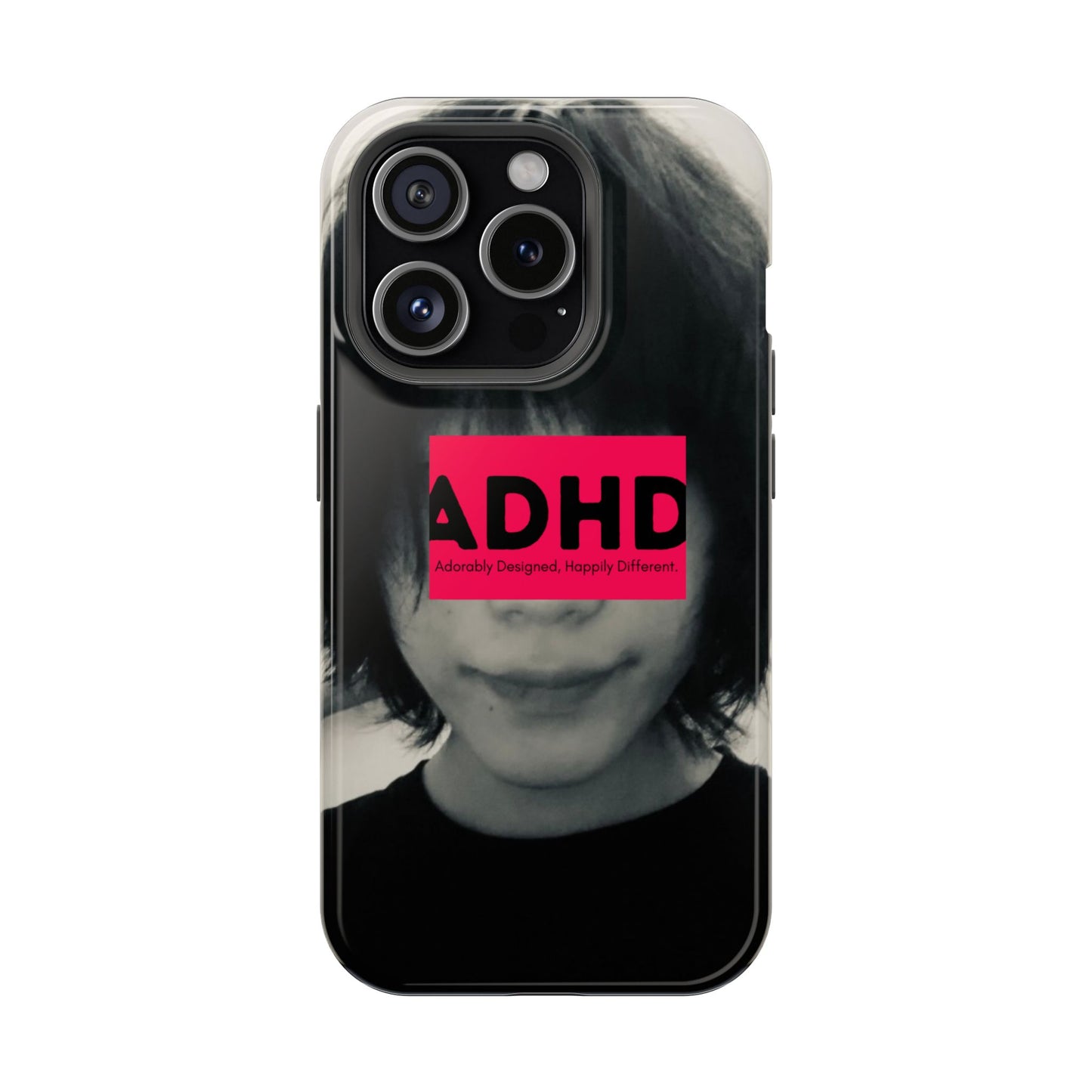 Impact resistant phone case strong enough for ADHD (Over-Focus Pink)