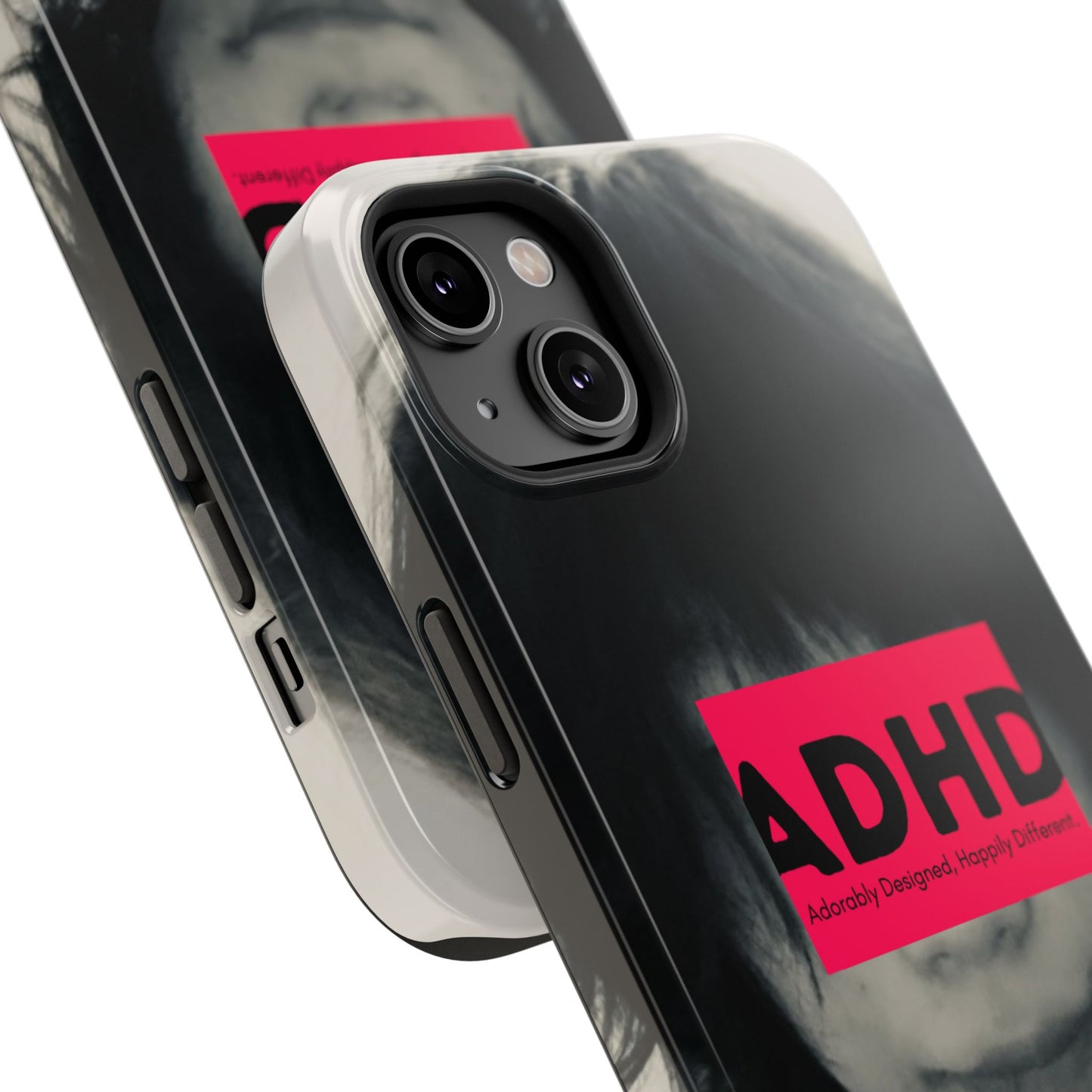 Impact resistant phone case strong enough for ADHD (Over-Focus Pink)